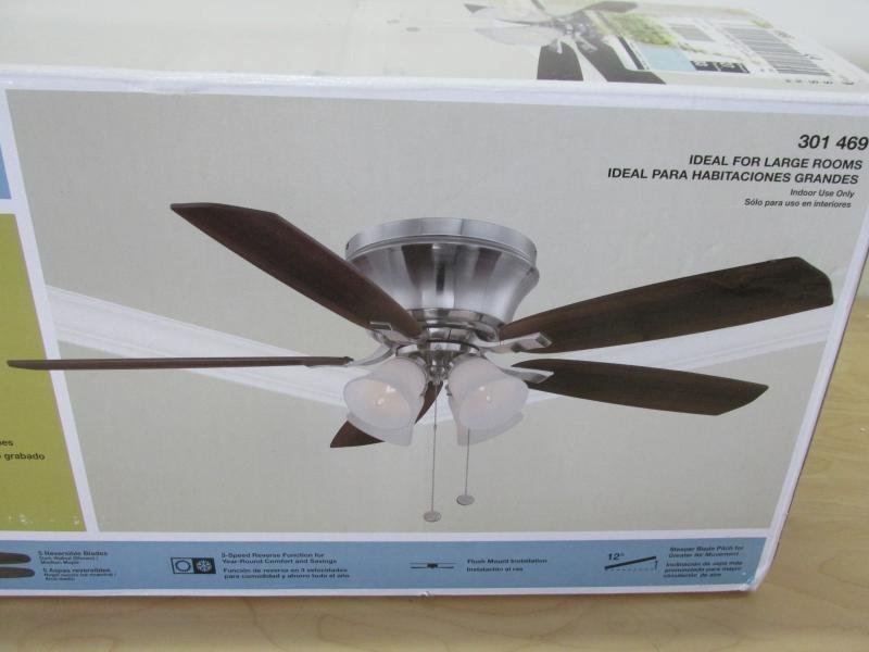 Hampton Bay Hollandale 52 in Brushed Nickel Ceiling Fan Replacement Parts 