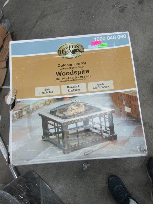 Hampton Bay Woodspire Outdoor Fire Pit Model 1000 048 060