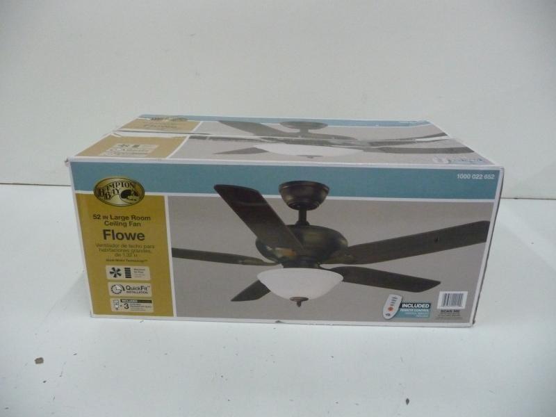 Hampton Bay Flowe 52 Large Room Ceiling Fan Model 1000 022 652