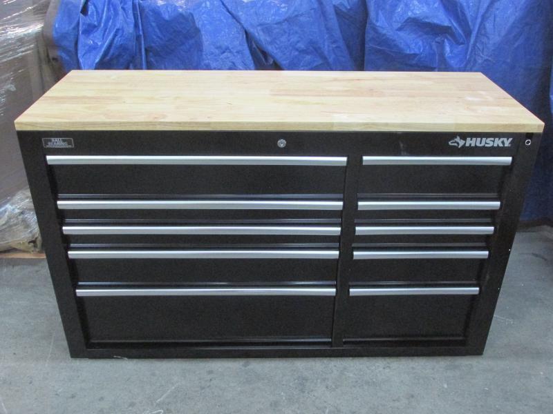 Husky 52 10 Drawer Mobile Workbench With Adjustable Height Top