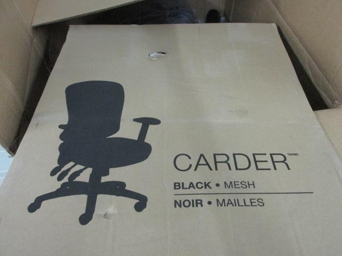 STAPLES Carder Black Mesh Manager s Chair Model 136815 Damaged