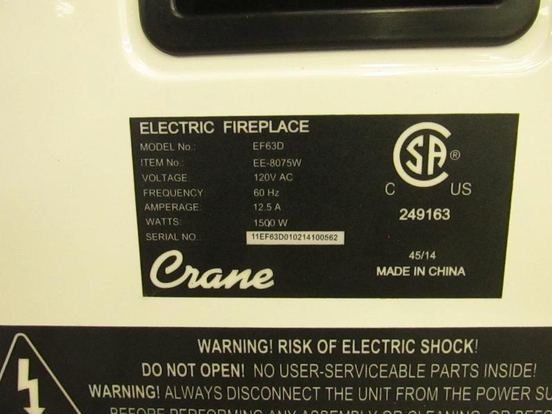 Crane Electric Fireplace Heater Model Ef63d Auction Auction Nation