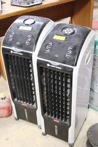 Pair of Mira Cool Portable 80W Air Cooler 1200W Heater Combo Air