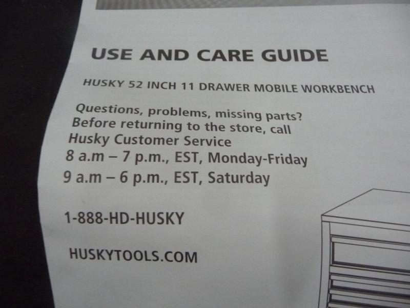 Husky 52 11 Drawer Mobile Workbench With Solid Wood Top 22 In