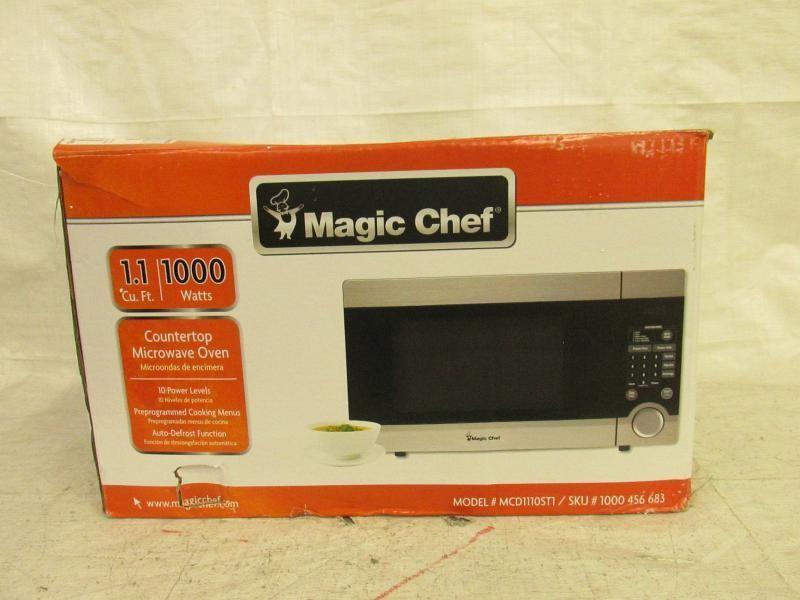 Magic Chef 1 1 Cu Ft Countertop Microwave In Stainless Steel