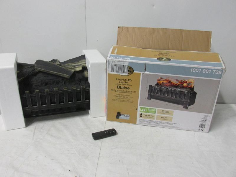 HAMPTON BAY Blaise Infrared LED Log Set With Antique Bronze Finish,Model  1001 801 739 (Appears New) Auction | Auction Nation