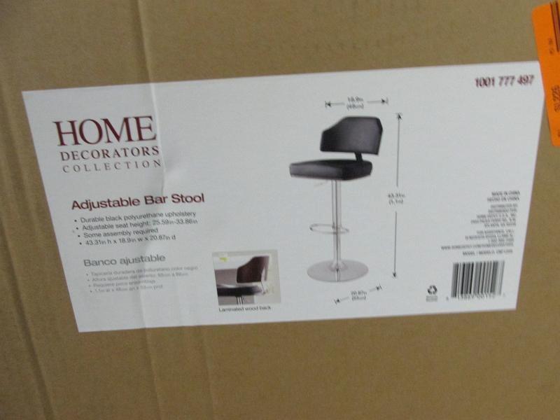 Home Decorators Collection Adjustable Bar Stool With Black