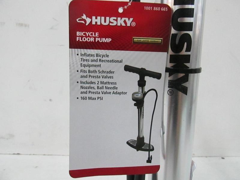 husky bicycle floor pump