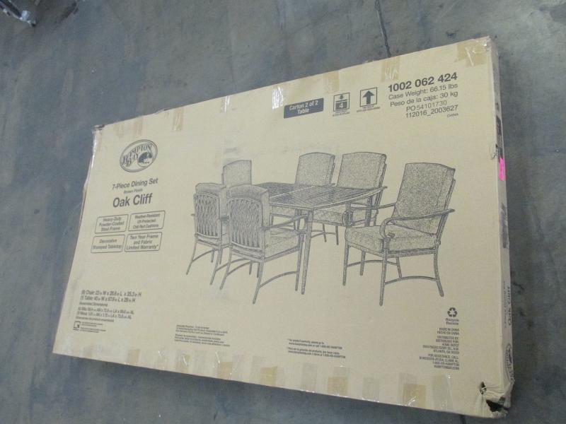 Hampton bay oak cliff 7 piece dining set best sale