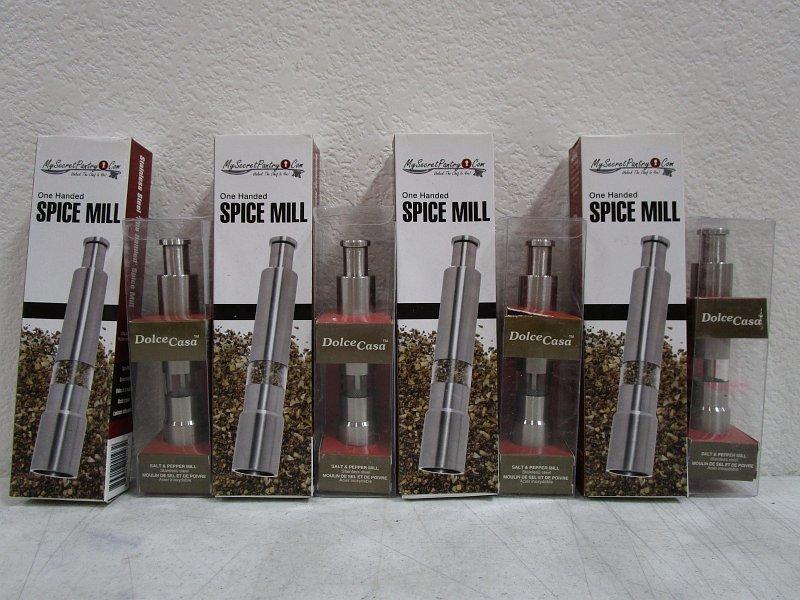 4 My Secret Pantry One Handed Spice Mills And 4 Dolce Casa