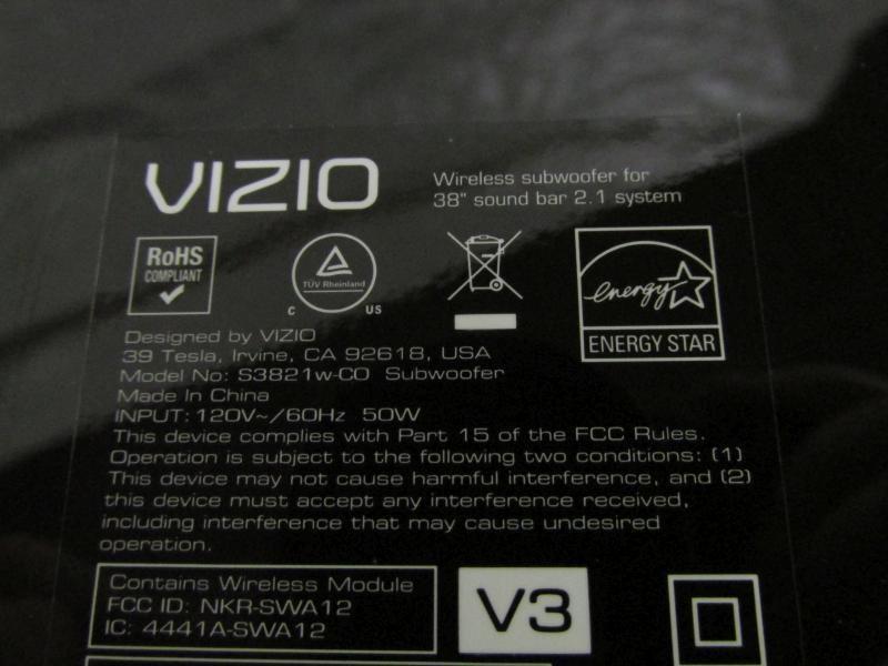 vizio v3 soundbar