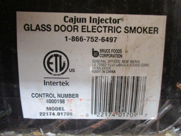 Cajun Injector Glass Door Electric Smoker Mod 22174 01709 Auction