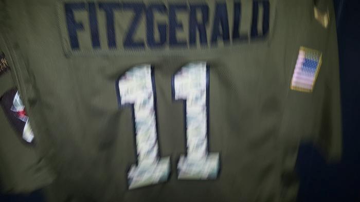 Larry Fitzgerald Arizona Cardinals Salute to Service Green and Camo 11 Jersey Size XL Auction Auction Nation