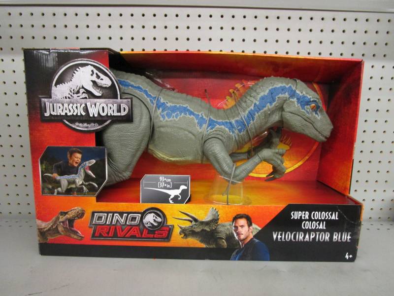 Jurassic World Super Colossal Colossal Velociraptor Blue Action Figure New Auction Auction Nation