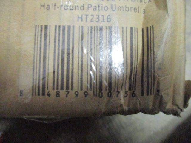 Mainstays Hillwood 7 Ft Black Half Round Patio Umbrella Appears New On Premise Guarantee Auction Auction Nation