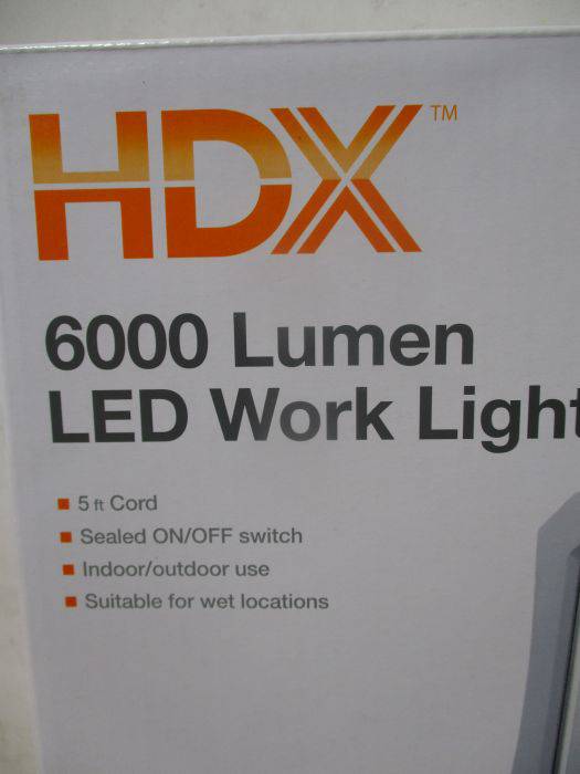 NEW in Box HDX 6000 Lumen LED Work Light 