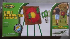 tomahawk toss and archery set