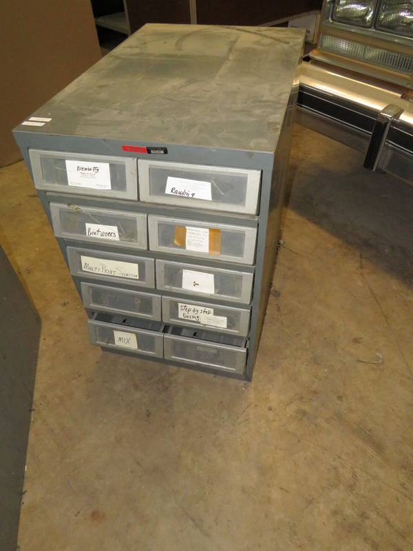 Vintage Index Card File Cabinet Made Of Metal Made By Tab Company 24x29x20 Auction Auction Nation