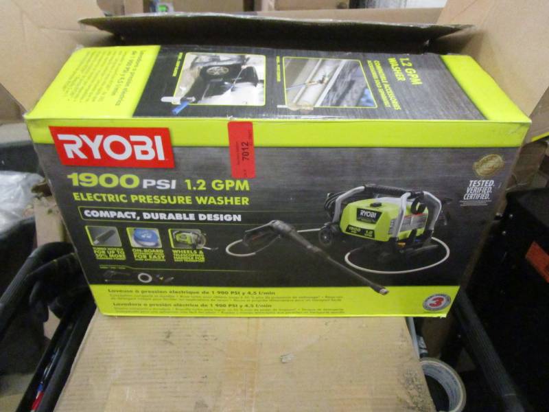 RYOBI 1900 PSI 1.2 GPM COLD WATER 