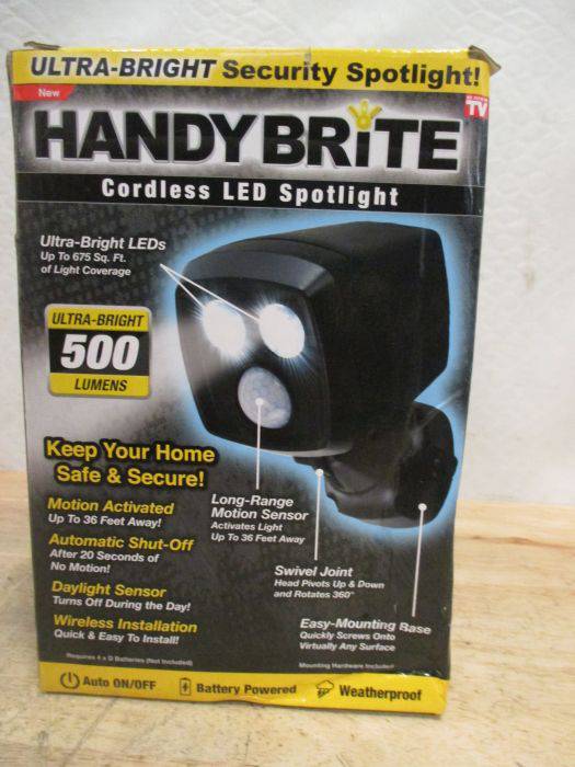 handy brite cordless led spotlight