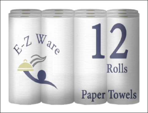E-Z Ware Paper Towels- 12 Rolls 