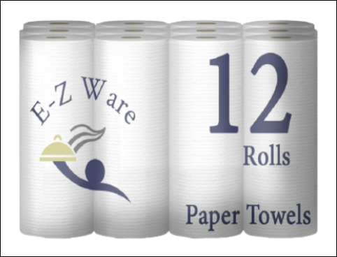 E-Z ware paper towels 12 rolls