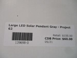 project 62 large led solar pendant gray