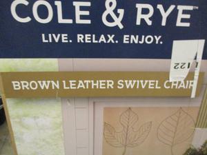 cole and rye leather swivel chair