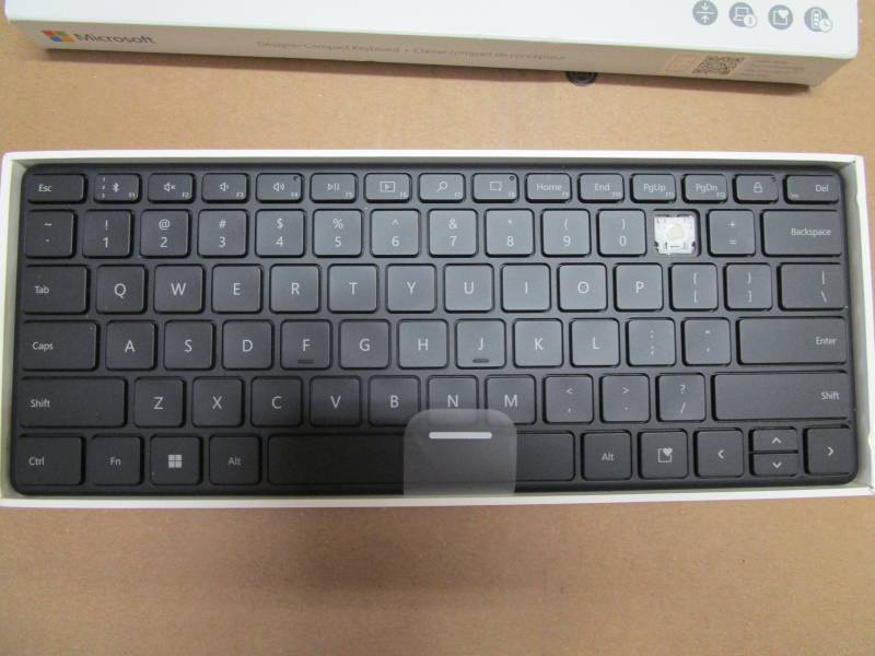 Microsoft Designer compact wireless bluetooth keyboard; good