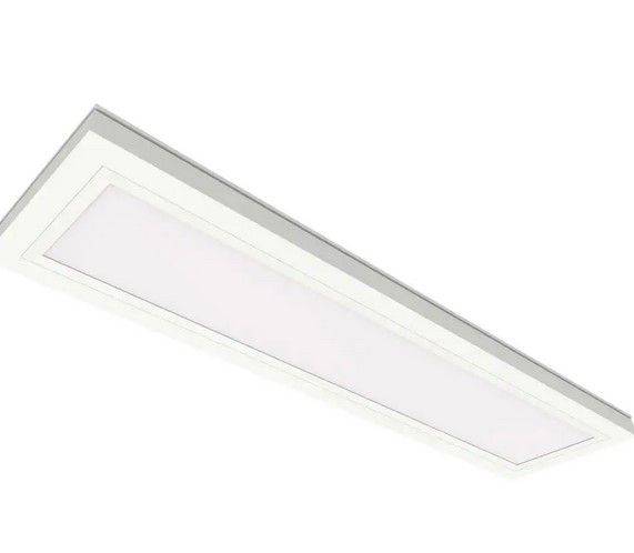 Commercial Electric White 6 in. x 4 ft. 25W Dimmable Integrated LED 1900  Lumens Edge-Lit Flat Panel FlushMount Light w/Color Changing CCT