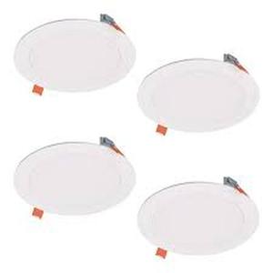 Halo HLBSL6 6 in. Adjustable CCT Canless IC Rated Dimmable Indoor  Integrated LED Recessed Light Kit (4-Pack) (Preview Recommended) Auction