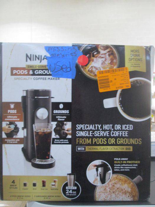 Ninja Pb051 Pods & Grounds Specialty Single-serve Coffee Maker, K-cup Pod  Compatible, Built-in Milk Frother, 6-oz. Cup To 24-oz. Travel Mug Sizes,  Black & Reviews