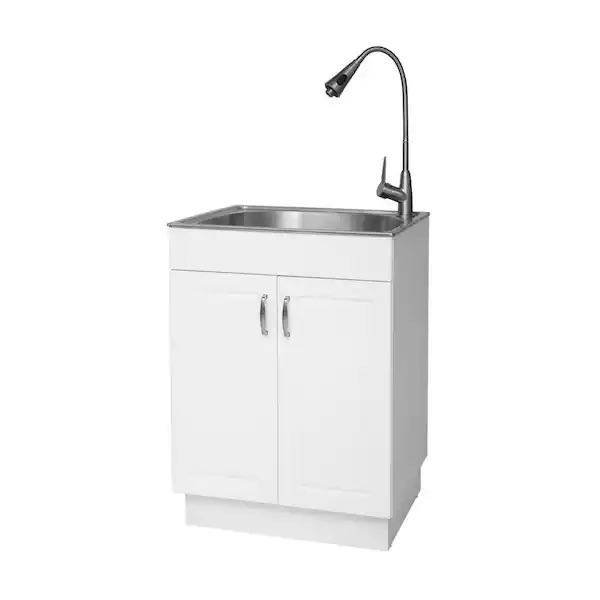 presenza All-in-One 26 in. x 23 in. x 31 in. Stainless Steel Laundry/Utility Sink and Cabinet