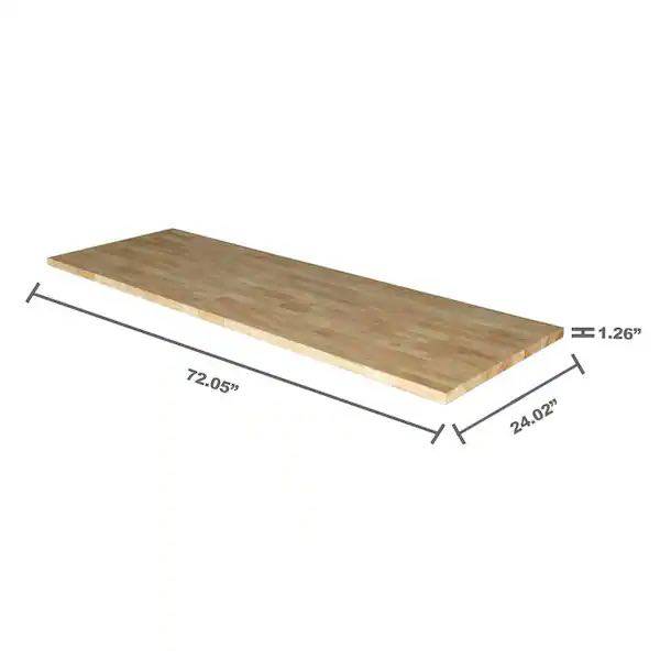 Husky 72 in. Solid Wood Work Surface for Ready-to-Assemble 6-ft. adjustable  height workbench, Retail Price: $229 Auction