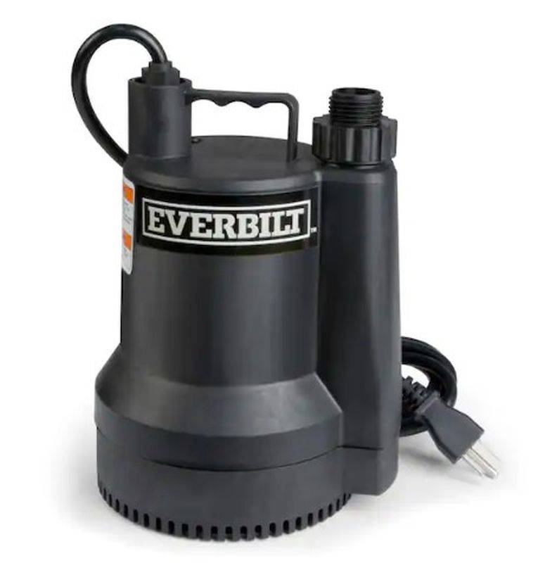 Everbilt 1/6 HP Plastic Submersible Utility Pump (Retail Price $ 109)  Auction