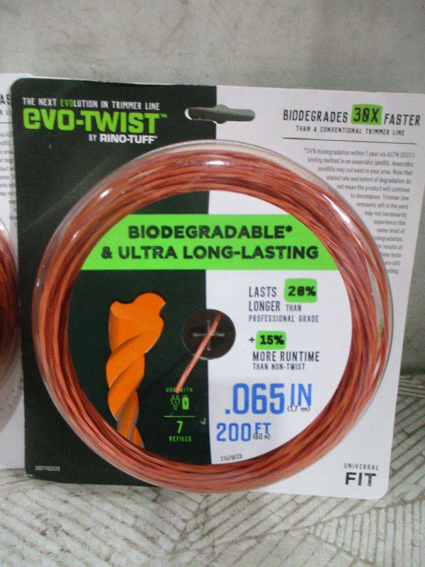 X3) Rino-Tuff Universal Fit 0.065 in. x 200 ft. Evo-Twist Trimmer Line for  Corded and Cordless String Grass Trimmer/Lawn Edger (AS-IS) Auction