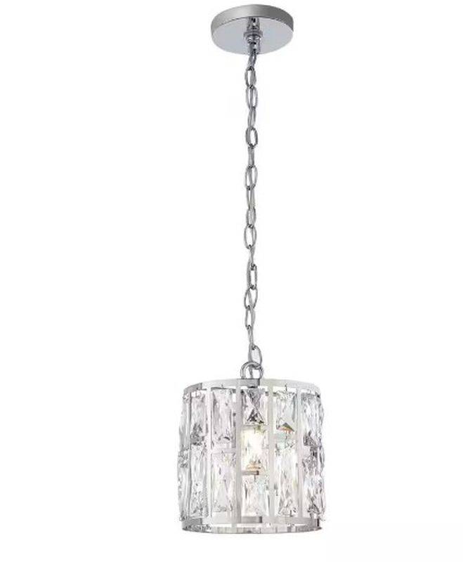 Home Decorators Collection Kristella 1-Light Chrome Crystal