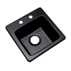 Westminster Dual Mount Granite Composite 16 in. 2-Hole Bar Single Bowl Kitchen Sink in Black Westminster Dual Mount Granite Composite 16 in. 2-Hole Bar Single Bowl Kitchen Sink in Black