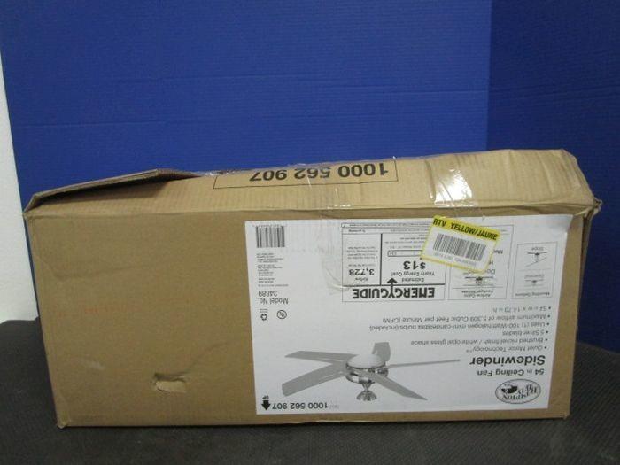 Hampton Bay 54 Inch Ceiling Fan Sidewinder 5 Silver Blades Size 54