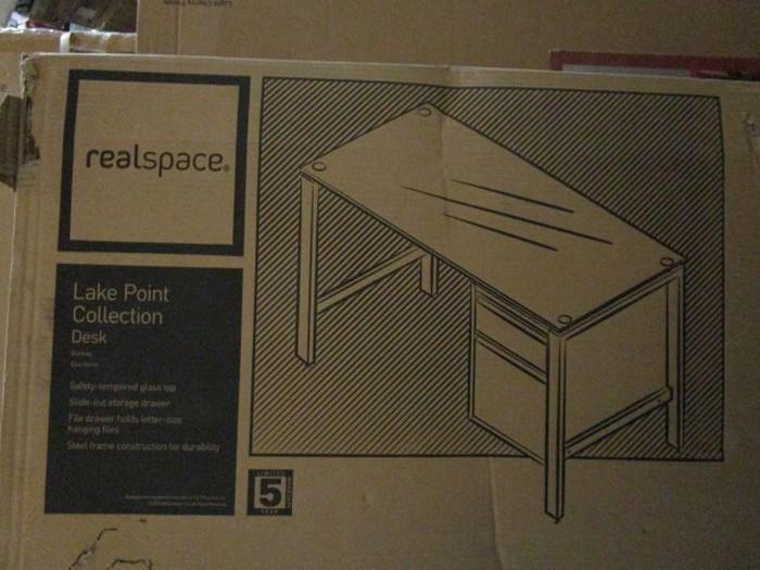 Realspace Lake Point Collection Desk With Black Finish Mod 517