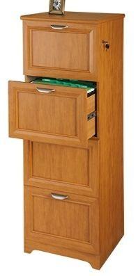 Realspace Magellan Honey Maple Finish 4 Drawrer Vertical File