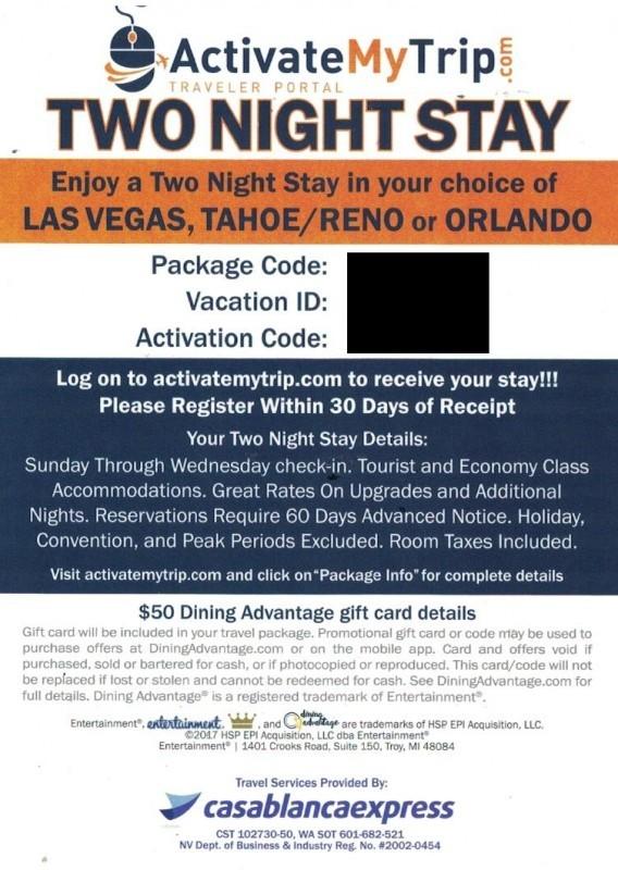 Enjoy a Two Night Stay in your choice of LAS VEGAS, TAHOE ...