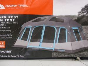 Ozark Trail 10 Person Dark Rest Instant Cabin Tent Stock Photo For