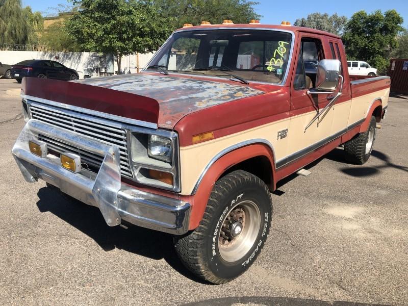 1986 Ford F 250 2 Door Extended Cab Pickup Truck Vin