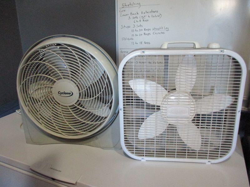 2 Floor Fans Including Galaxy And Cyclone Auction Auction Nation