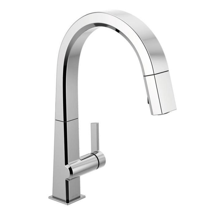 New Delta Pivotal Single Handle Pull Down Sprayer Kitchen Faucet