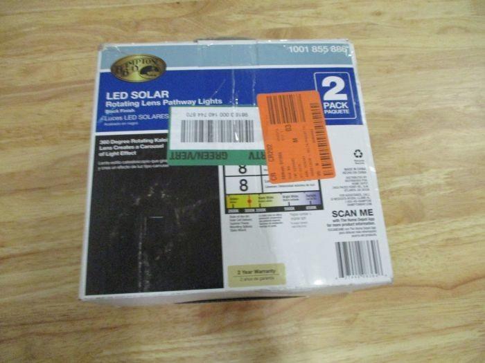 Hampton Bay Solar Black Outdoor Integrated Led Path Light With