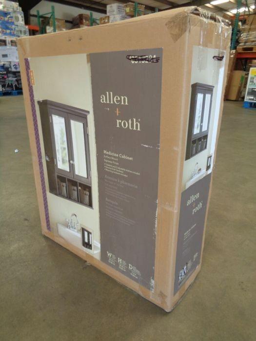 Allen Roth Surface Mount Espresso Finish Medicine Cabinet W 3