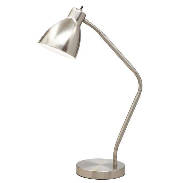 Hampton Bay 27 5 In Satin Indoor Gooseneck Architect Desk Lamp