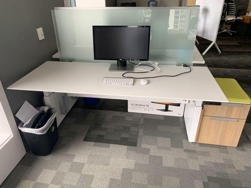 Teknion Jr Cubicle Standing Desks W Automated Control Box E223